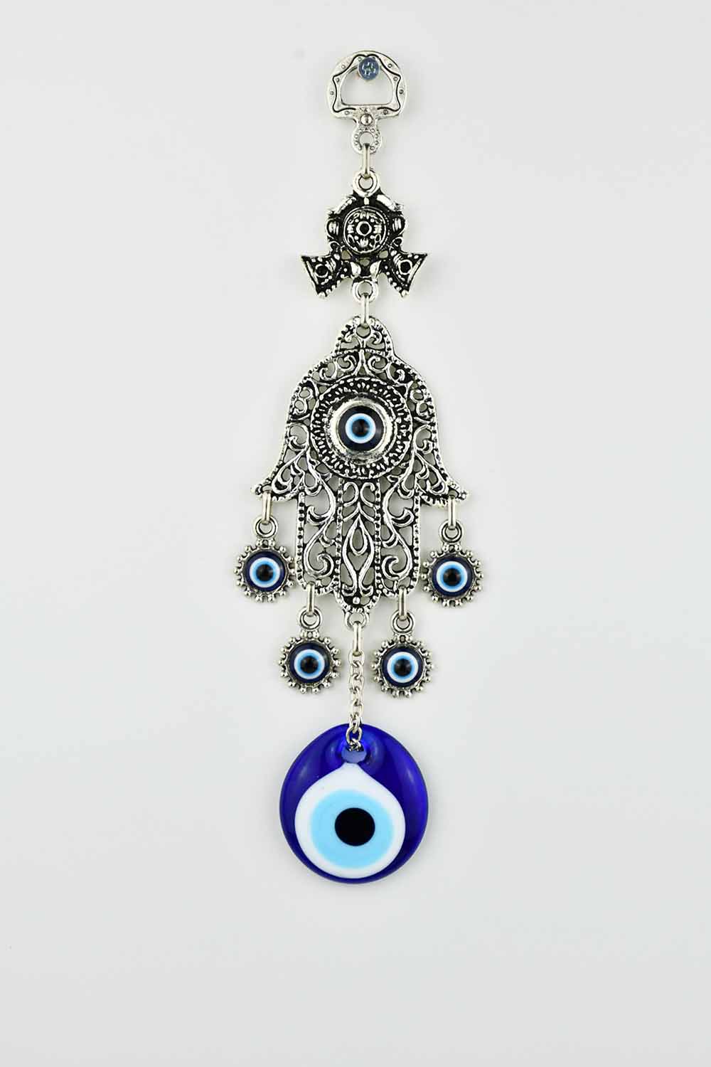 Evil Eye and Hamsa Hand Ornament Vintag Design.