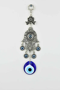 Evil Eye and Hamsa Hand Ornament Vintag Design.
