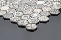 Valencia Grey Hexagon Mosaic Tile Mosaic Tile Sydney Grand Bazaar 