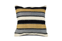 Vintage Kilim Cushion Cover Brown Grey Stripe Textile Sydney Grand Bazaar 1 