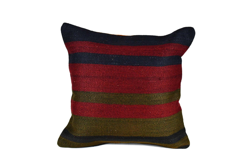 Vintage Kilim Cushion Cover Colourful Stripe Design 10 Textile Sydney Grand Bazaar 1 
