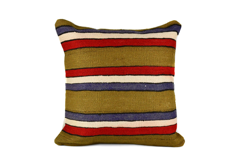 Vintage Kilim Cushion Cover Colourful Stripe Design 12 Textile Sydney Grand Bazaar 1 