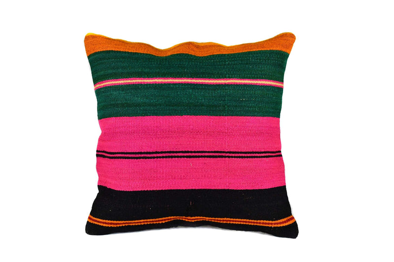 Vintage Kilim Cushion Cover Colourful Stripe Design 13 Textile Sydney Grand Bazaar 1 