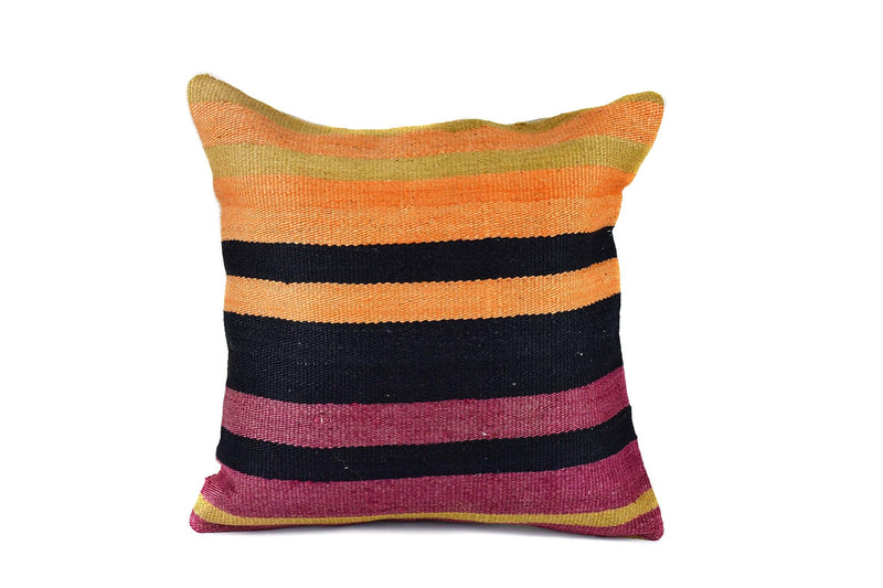 Vintage Kilim Cushion Cover Colourful Stripe Design 4 Textile Sydney Grand Bazaar 6 
