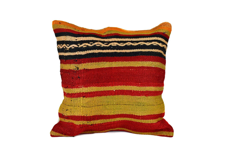 Vintage Kilim Cushion Cover Colourful Stripe Design 5 Textile Sydney Grand Bazaar 1 