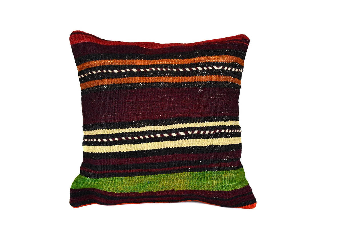 Vintage Kilim Cushion Cover Colourful Stripe Design 7 Textile Sydney Grand Bazaar 2 
