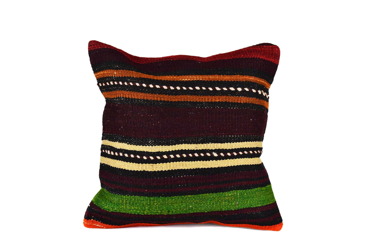 Vintage Kilim Cushion Cover Colourful Stripe Design 7 Textile Sydney Grand Bazaar 1 