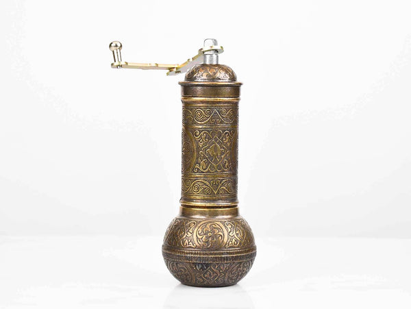 Vintage Salt & Pepper Grinder Mill Large Turkish Pantry Sydney Grand Bazaar vintage gold 