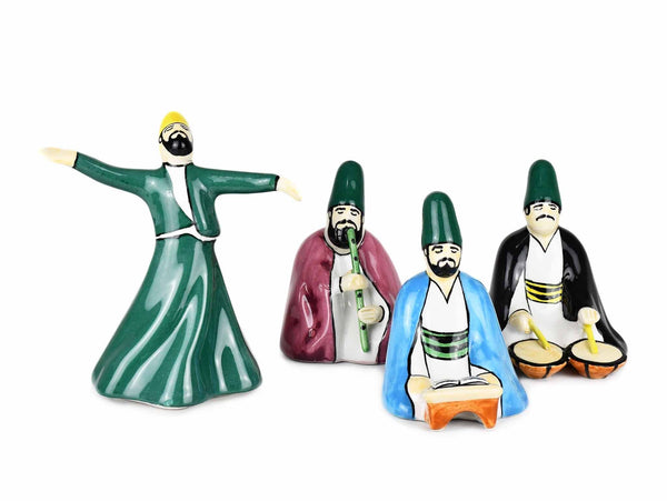 Whirling Dervish Ceramic Set of 4 Collection 3 Ceramic Sydney Grand Bazaar 