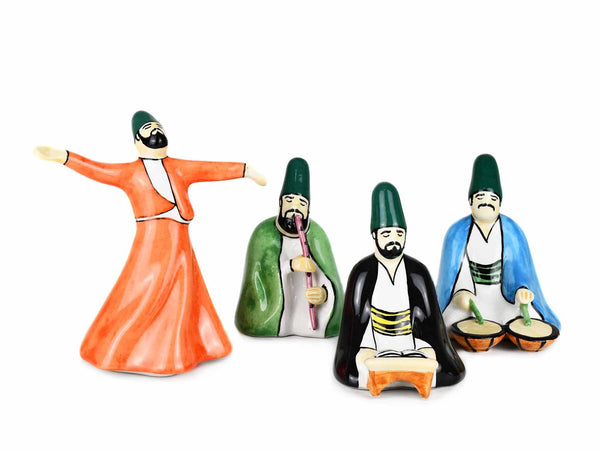 Whirling Dervish Ceramic Set of 4 Collection 4 Ceramic Sydney Grand Bazaar 