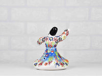 Whirling Dervish Dantel Small White Blue Ceramic Sydney Grand Bazaar 