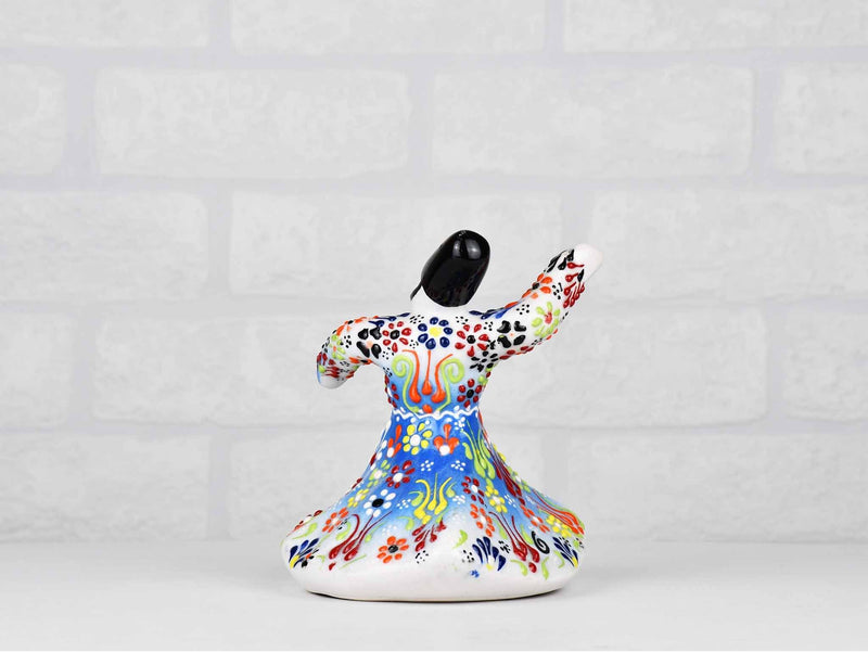 Whirling Dervish Dantel Small White Blue Ceramic Sydney Grand Bazaar 