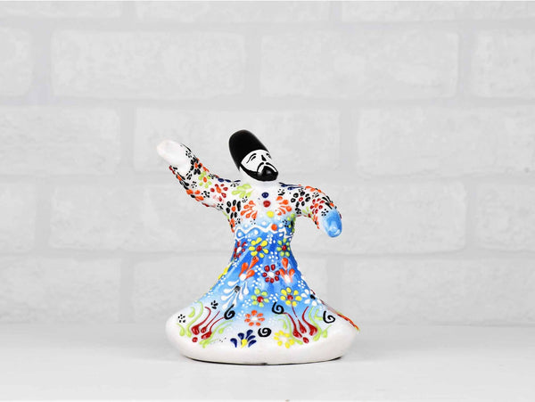 Whirling Dervish Dantel Small White Blue Ceramic Sydney Grand Bazaar 