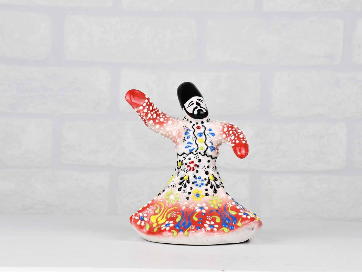 Whirling Dervish Dantel Small White Red Ceramic Sydney Grand Bazaar 