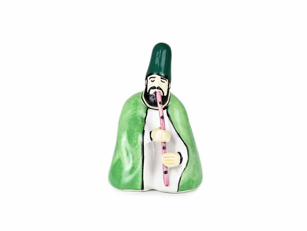 Whirling Dervish Flutist Green Ceramic Sydney Grand Bazaar 